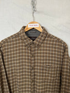Flannel Shirt Vintage Streetwear Black Brown