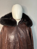 Leather Jackets Vintage Streetwear Oversized Brown bomber