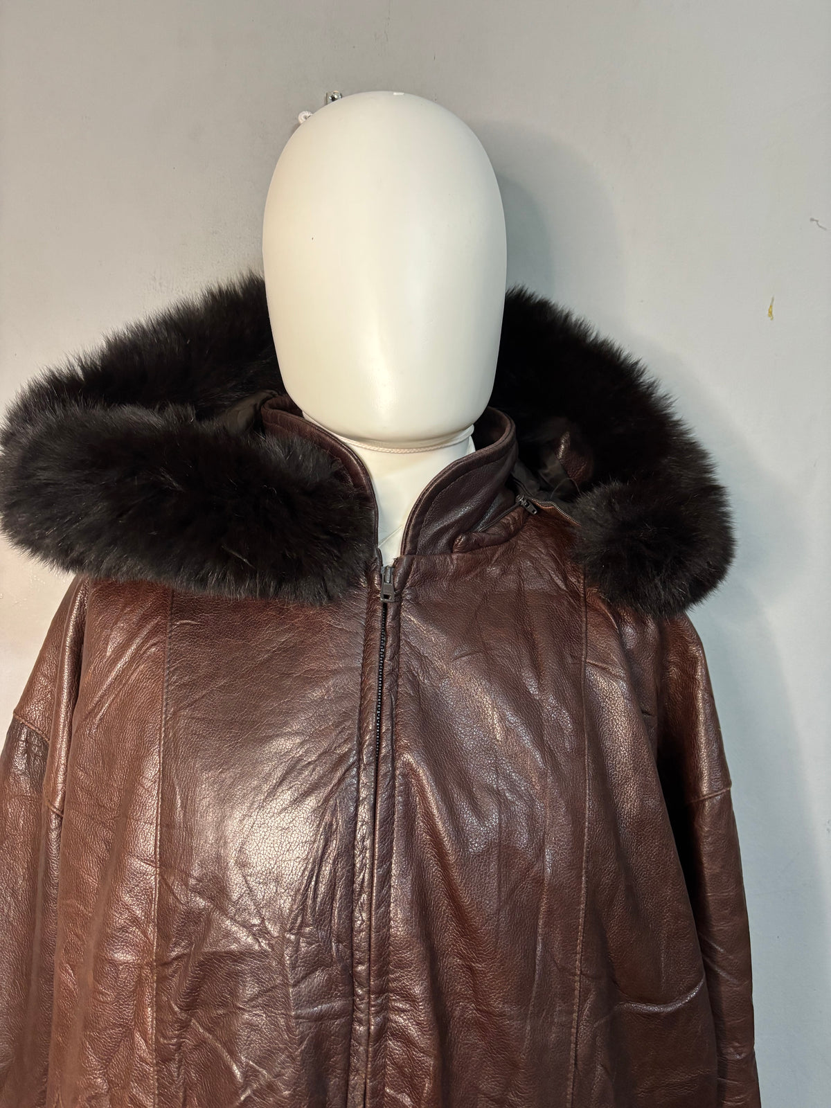 Leather Jackets Vintage Streetwear Oversized Brown bomber