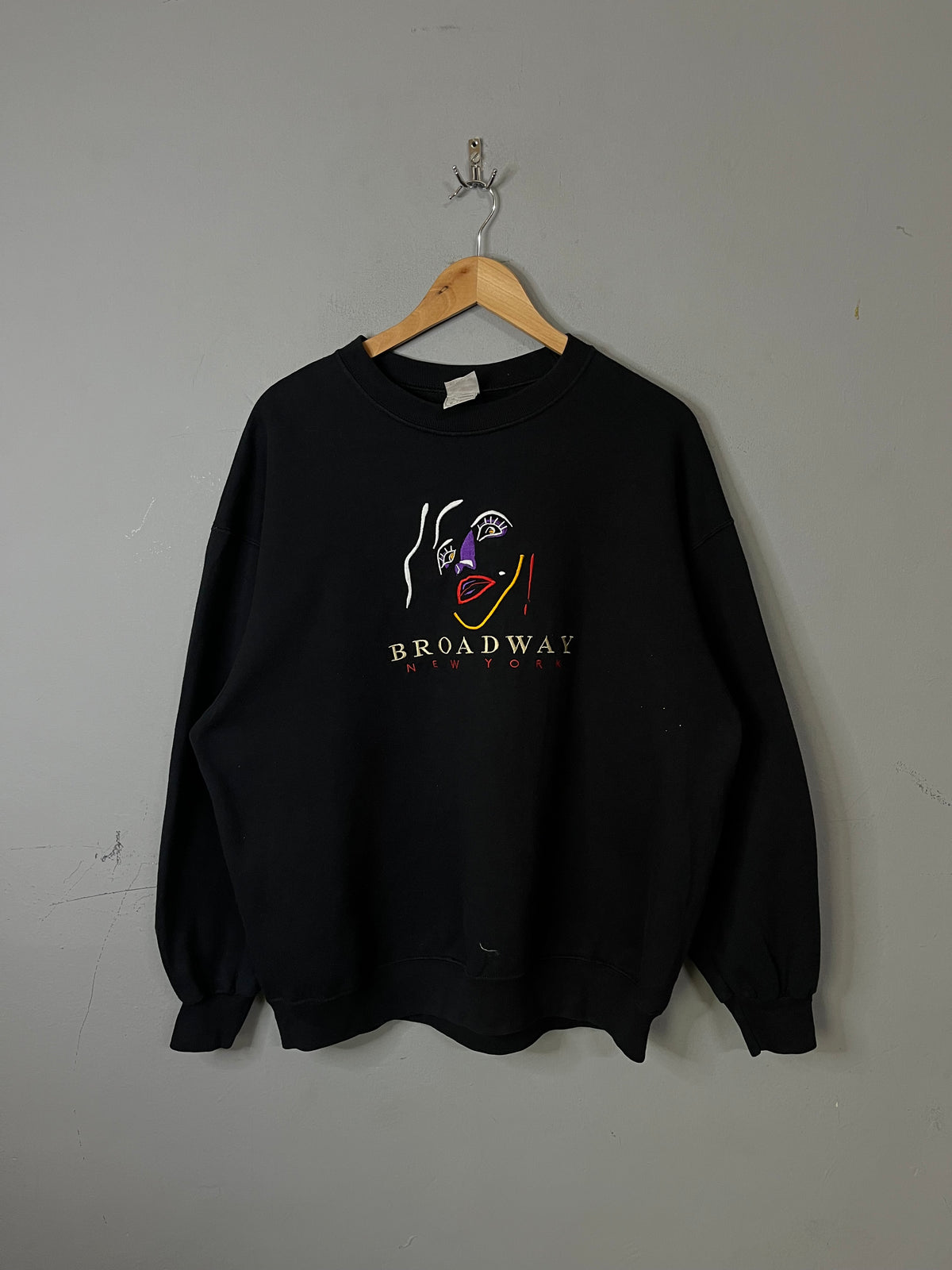 Sweatshirt Vintage Streetwear Oversized Broadway New York