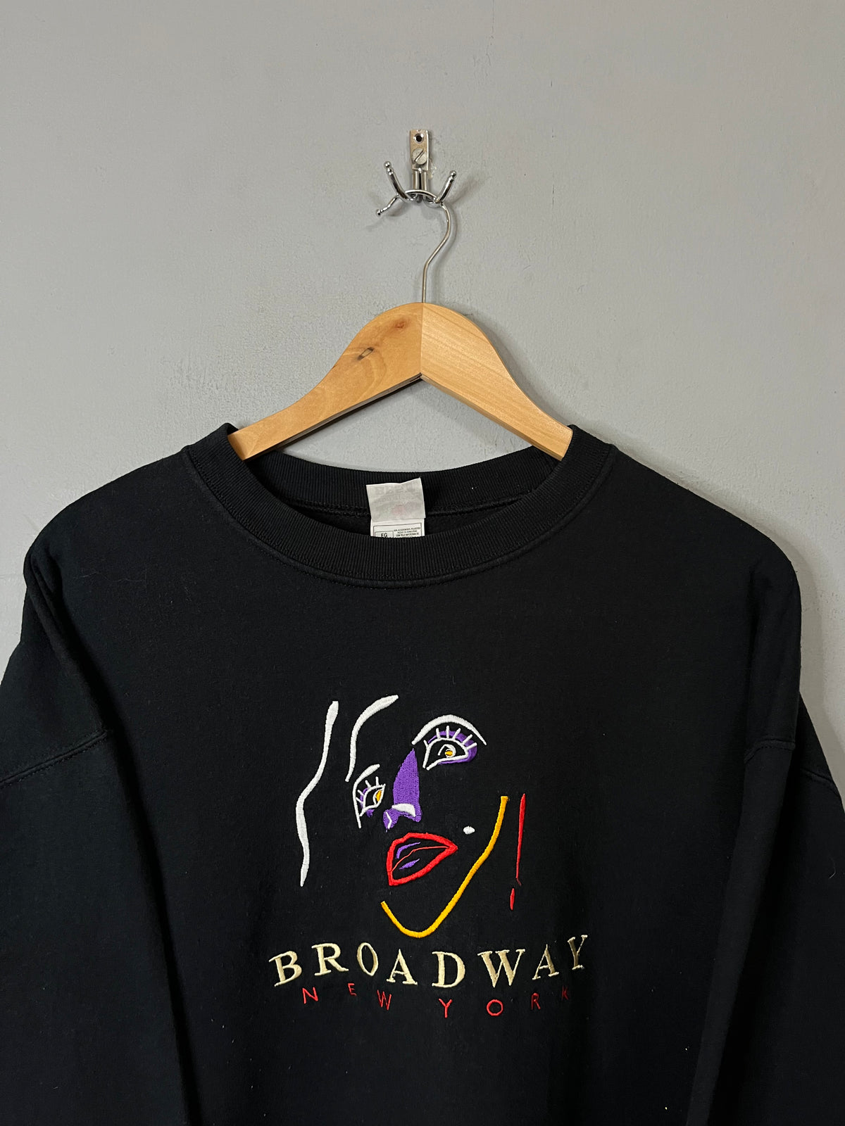 Sweatshirt Vintage Streetwear Oversized Broadway New York