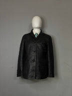 Leather Jackets Oversized Vintage Button leather