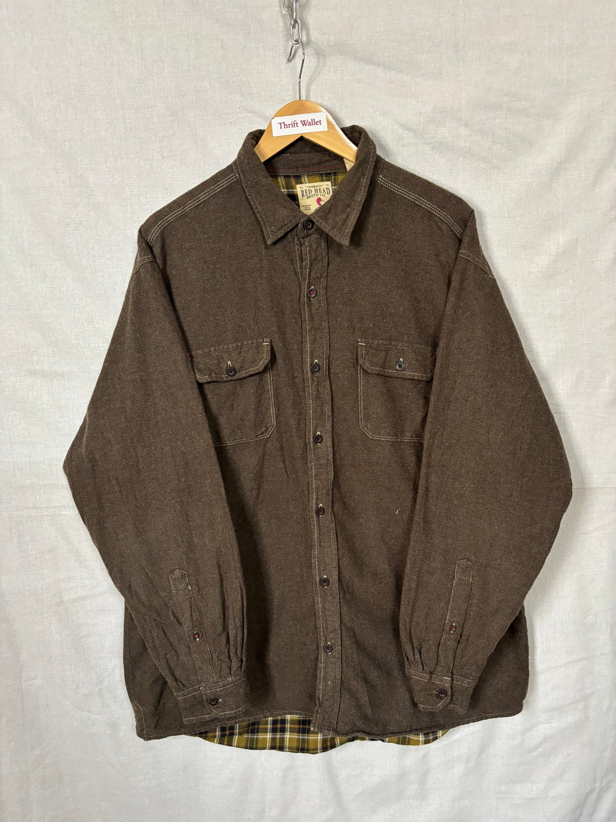 Flannel Shirt Vintage Streetwear Red Head