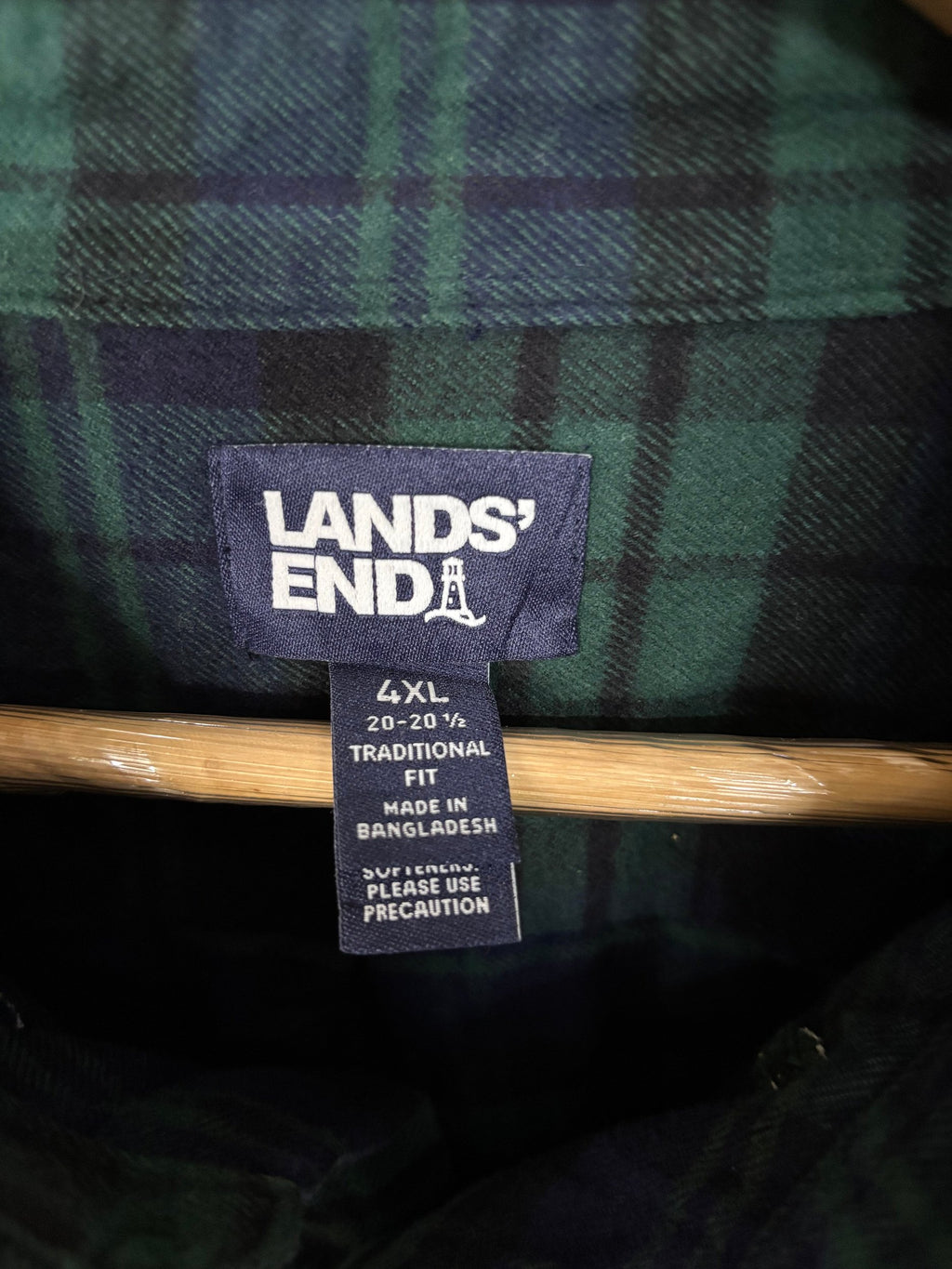 Flannel Shirt Vintage Streetwear Lands End