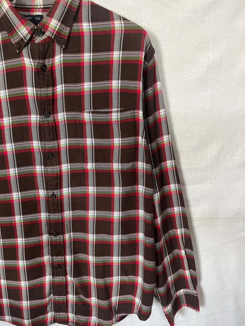 Flannel Shirt Vintage Streetwear Lands end