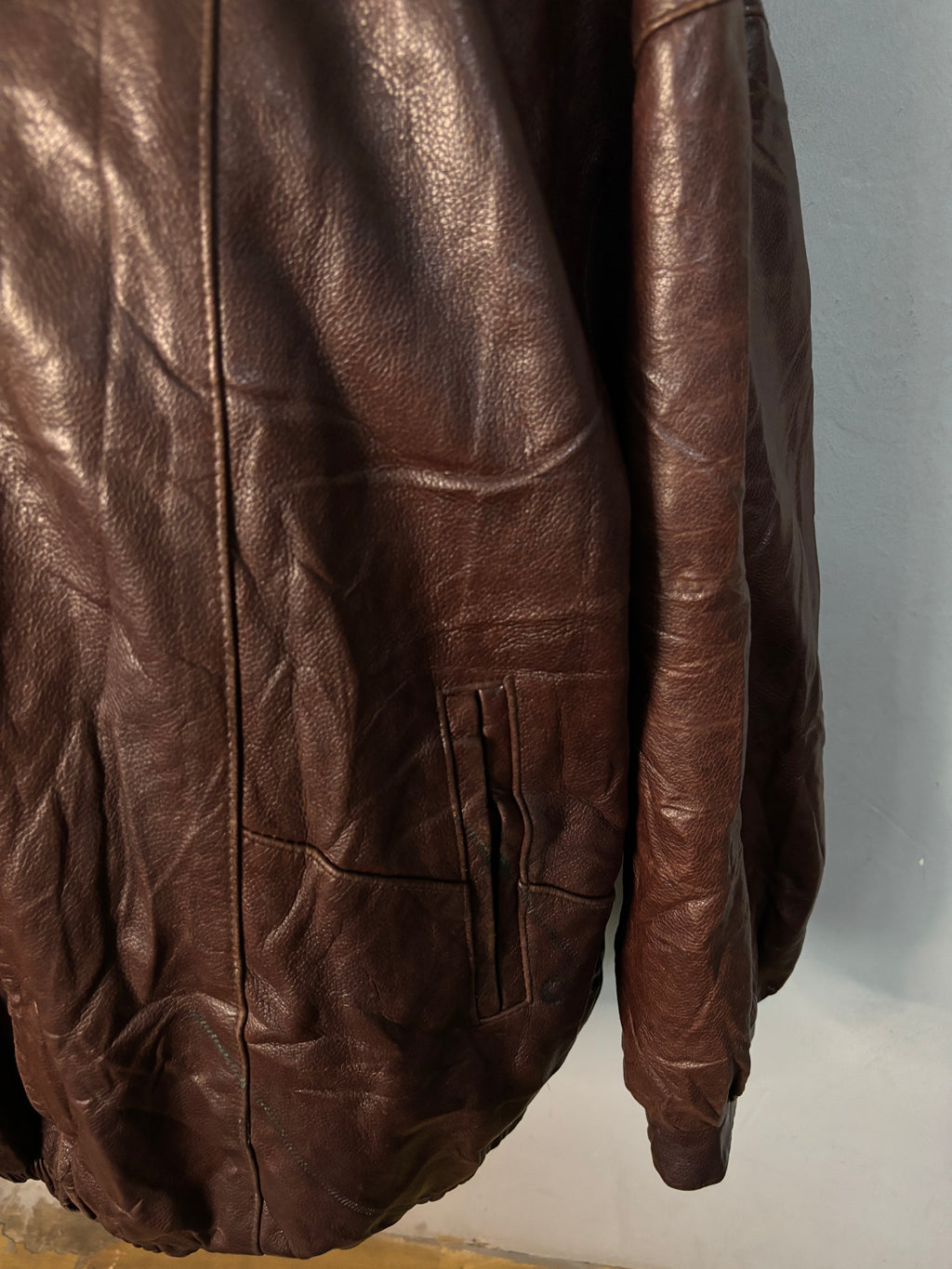 Leather Jackets Vintage Streetwear Oversized Brown bomber