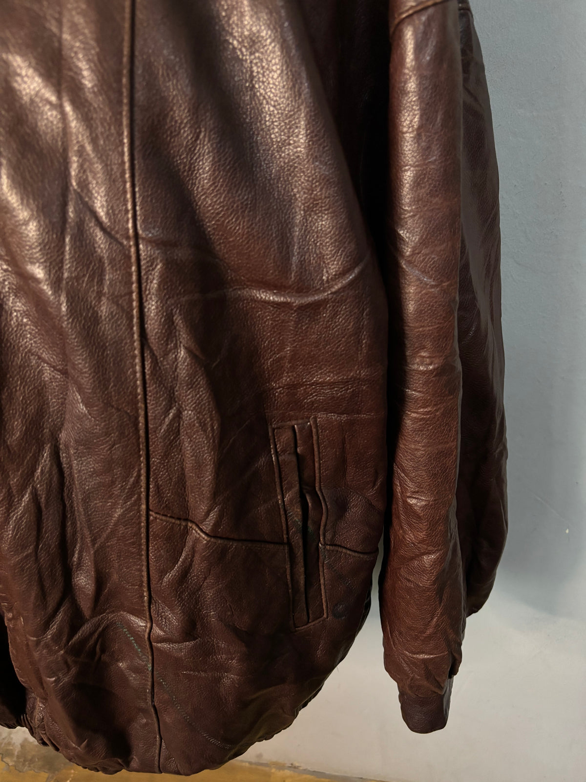 Leather Jackets Vintage Streetwear Oversized Brown bomber