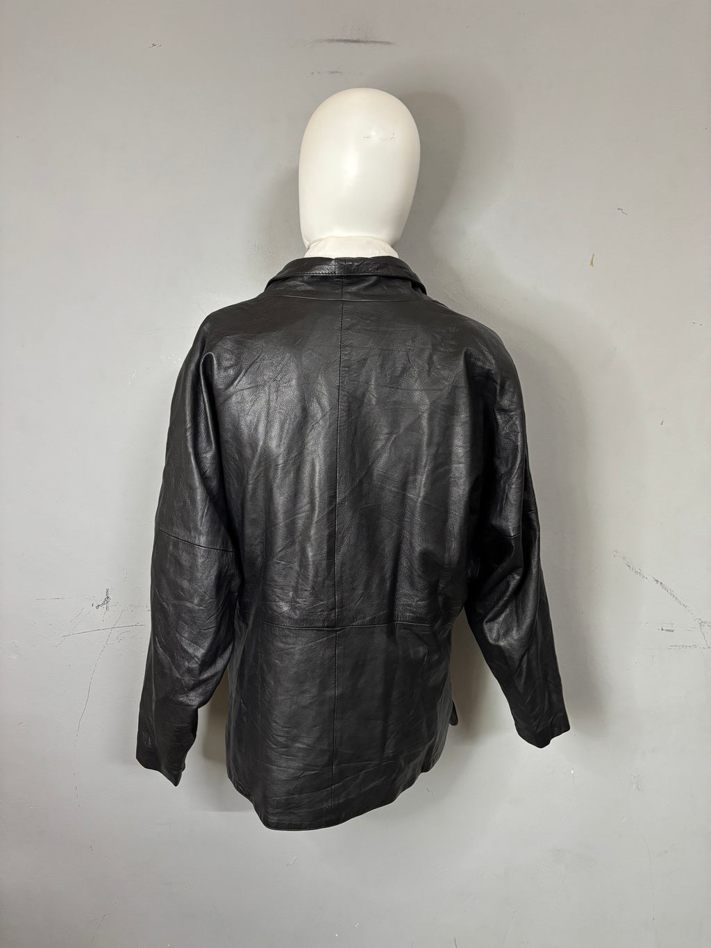 Leather Jackets Oversized Vintage Black leather