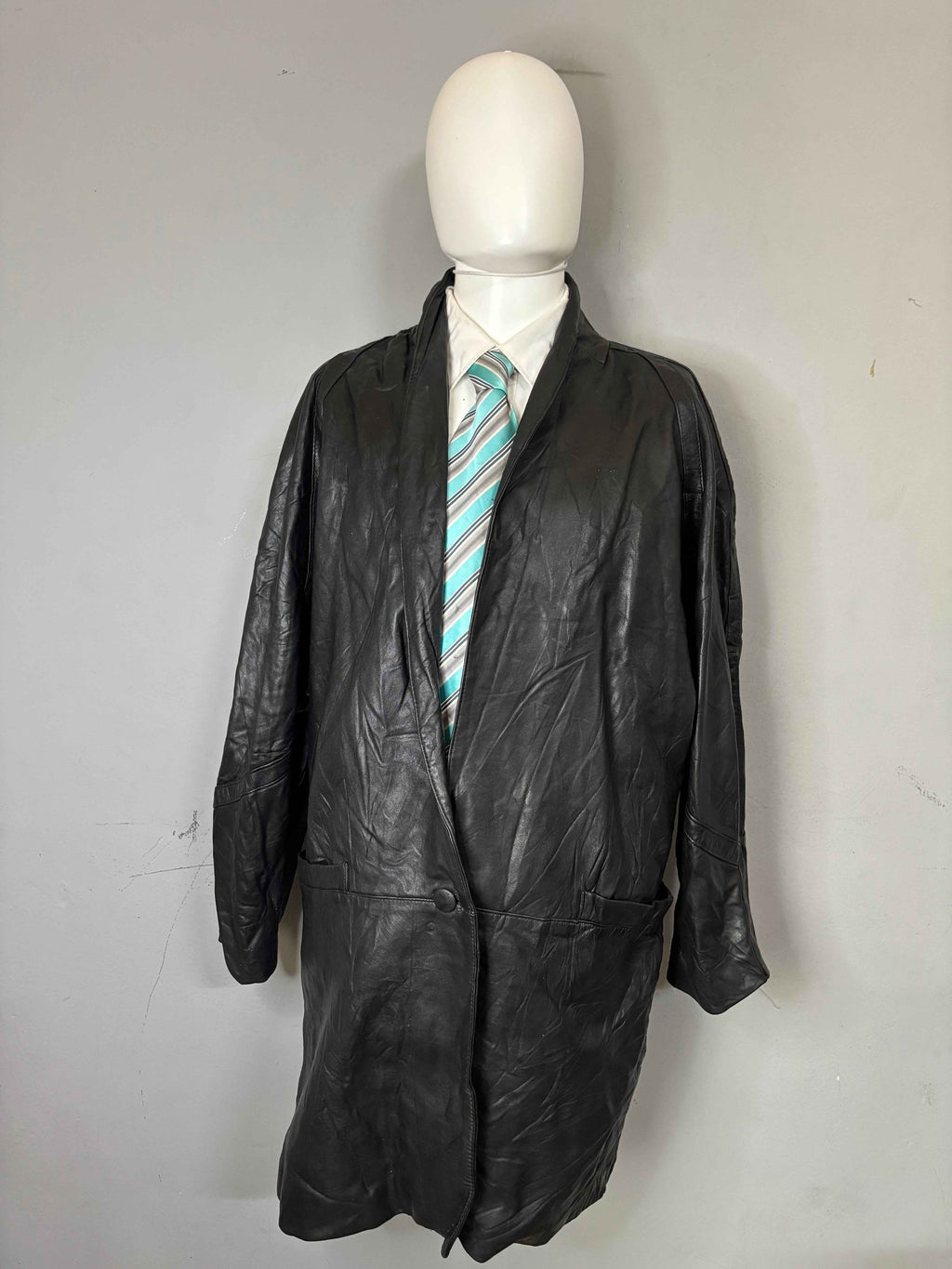 Leather Jackets Oversized Vintage Long coat