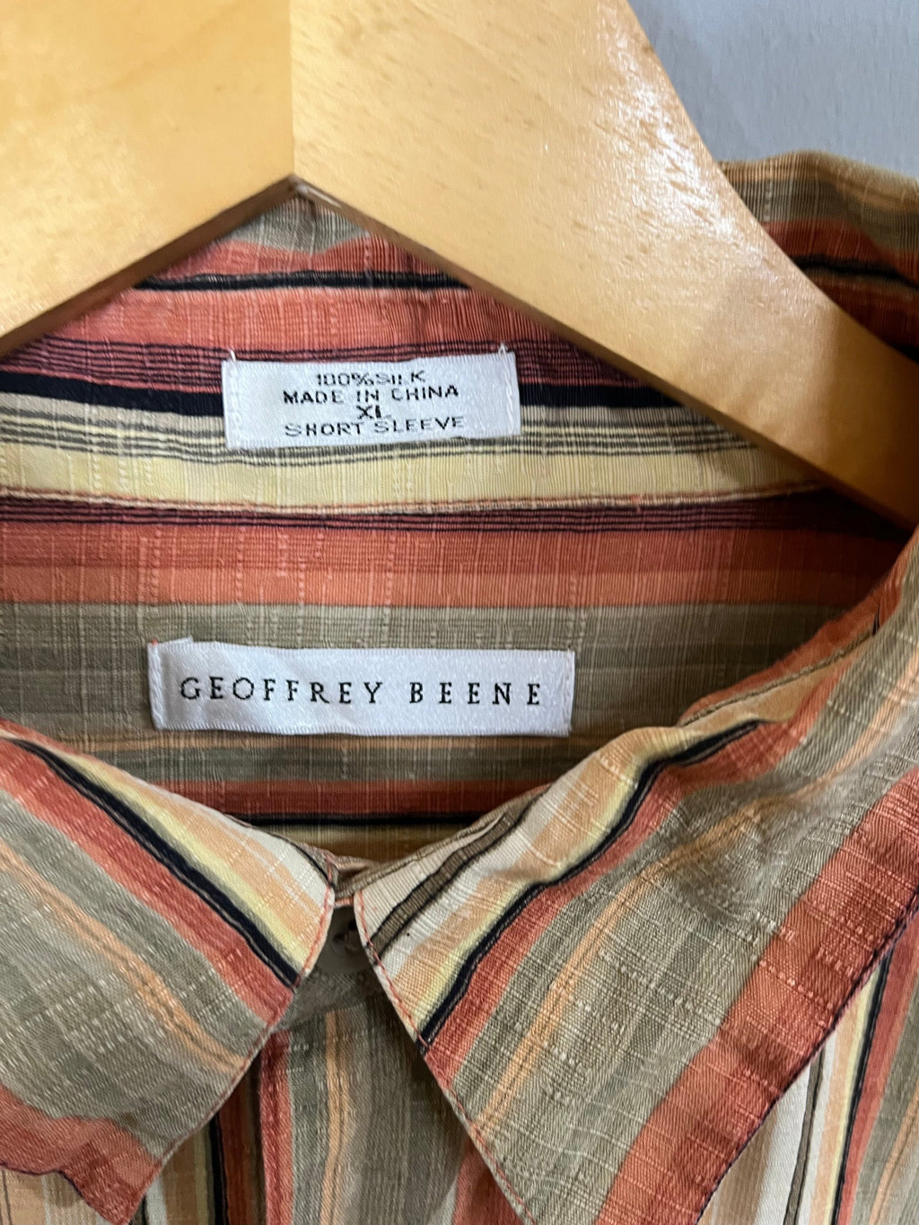 Half Sleeve Shirts Vintage Oversized Geoffrey Beene