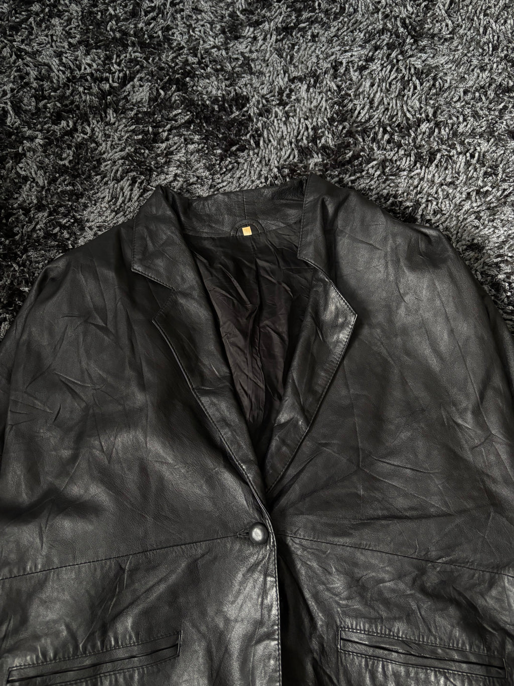 Leather Jackets Oversized Vintage Black leather