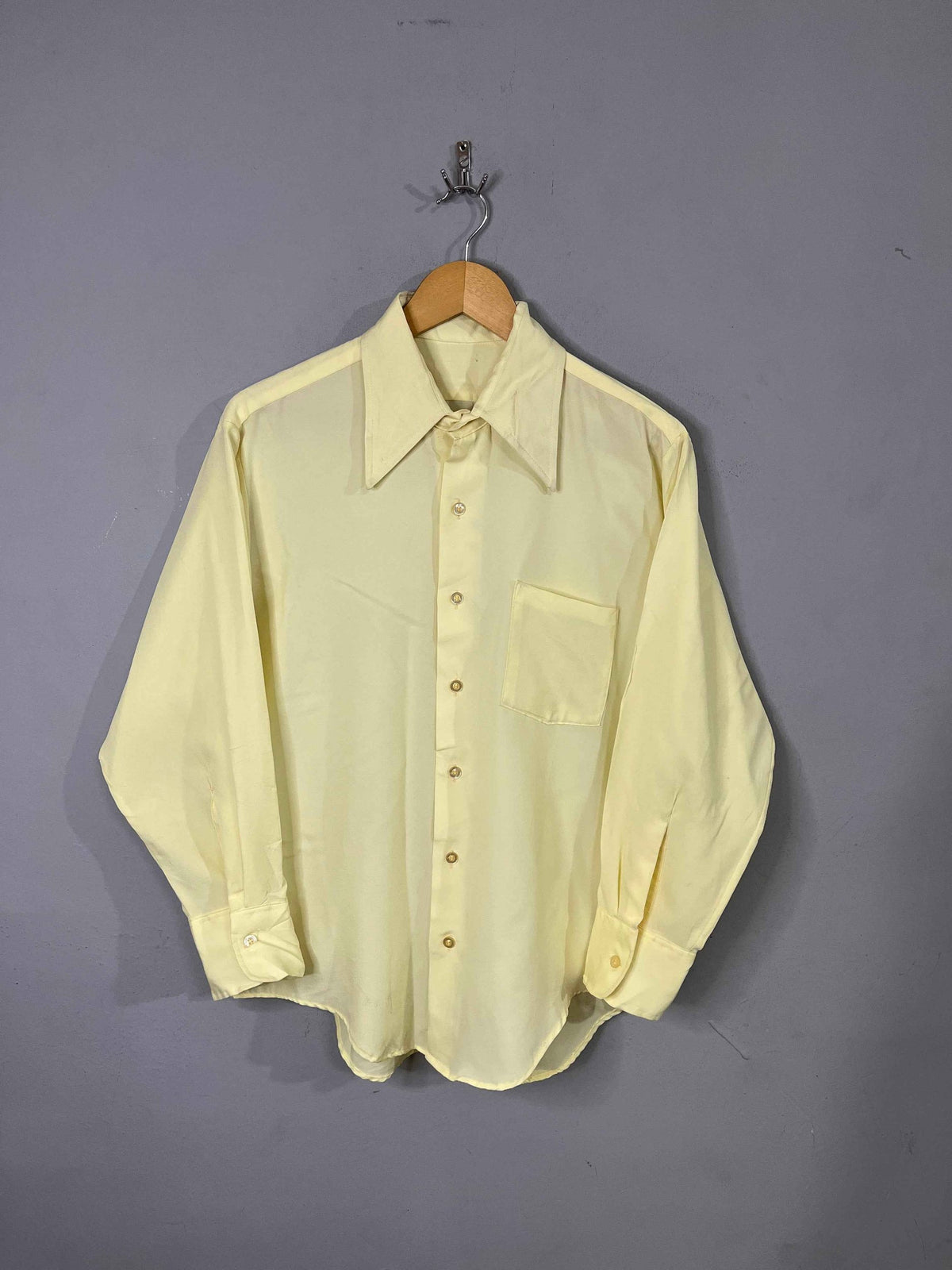 Full Sleeve Shirts Oversized Streetwear Yellow Shirt