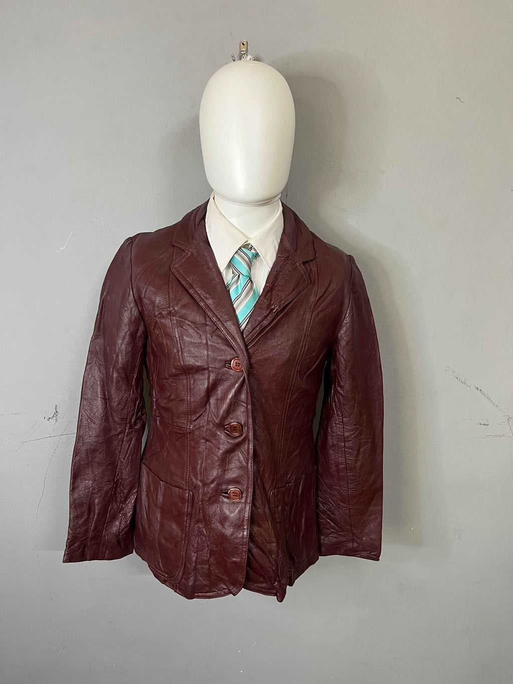 Leather Jackets Oversized Streetwear Burgundy