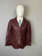 Leather Jackets Oversized Streetwear Burgundy