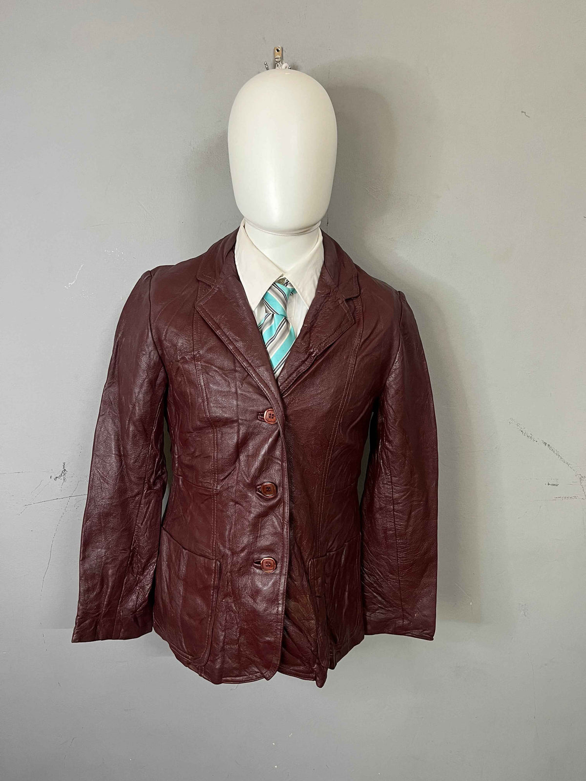 Leather Jackets Oversized Streetwear Burgundy
