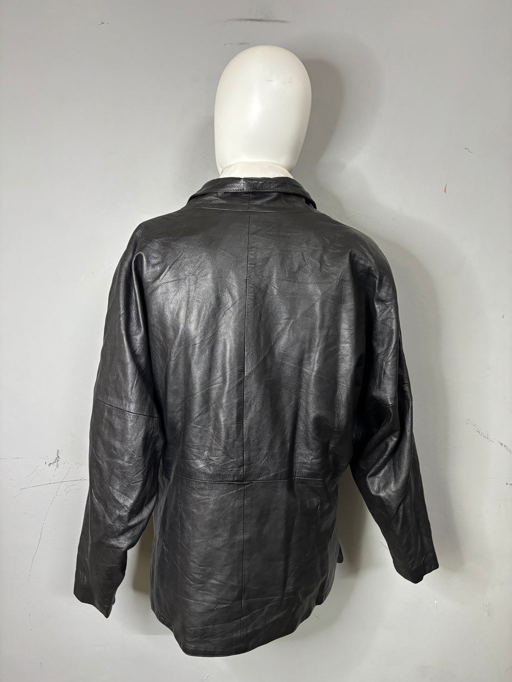 Leather Jackets Oversized Vintage Black leather