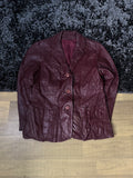 Leather Jackets Oversized Streetwear Burgundy