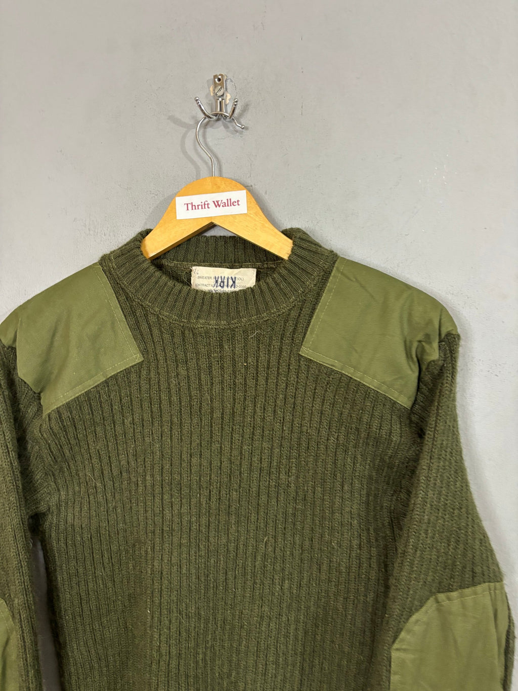 Cardigan Vintage Winter Wear - Army sweater