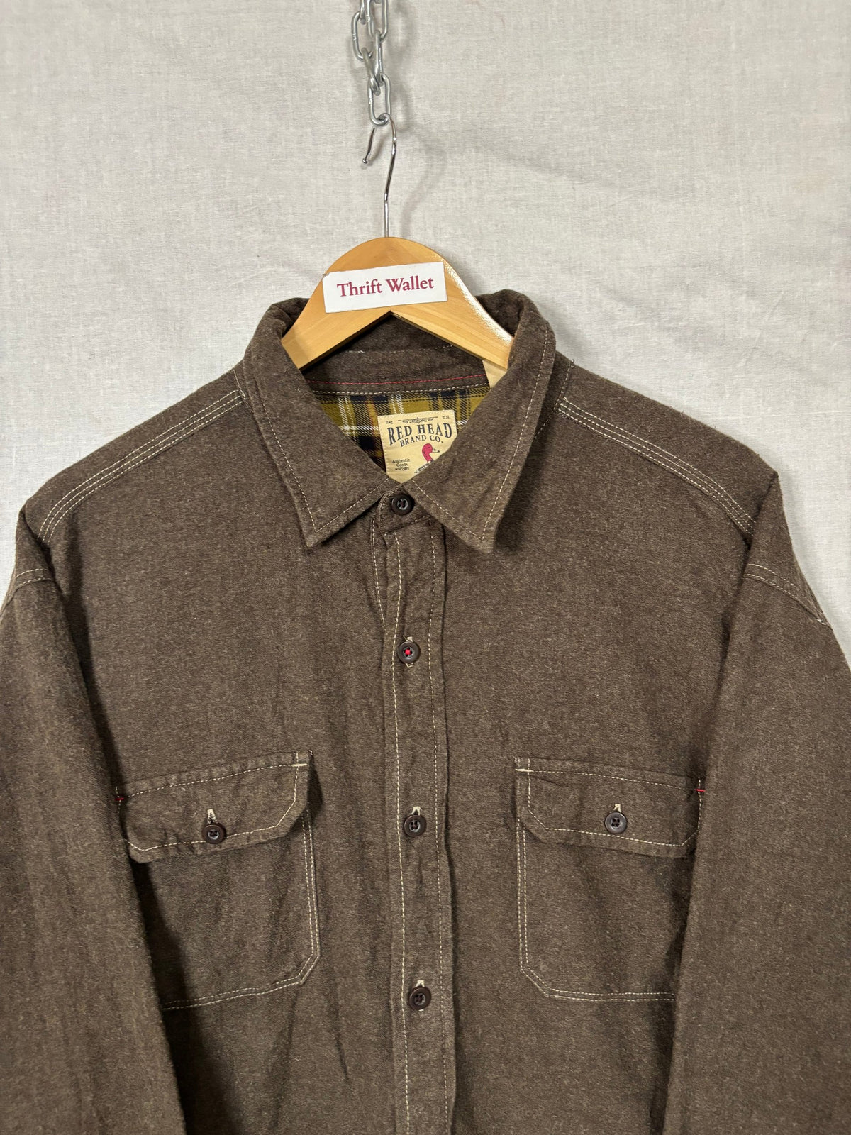 Flannel Shirt Vintage Streetwear Red Head