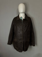 Leather Jackets Oversized Dark brown