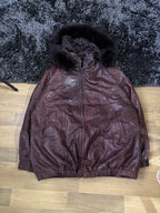 Leather Jackets Vintage Streetwear Oversized Brown bomber