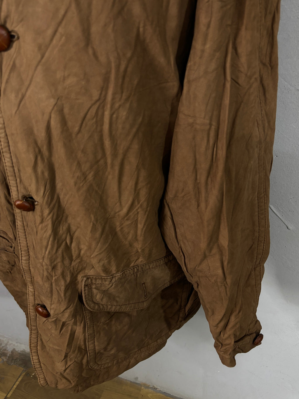 Leather Jackets Vintage Streetwear Oversized Long leather coat