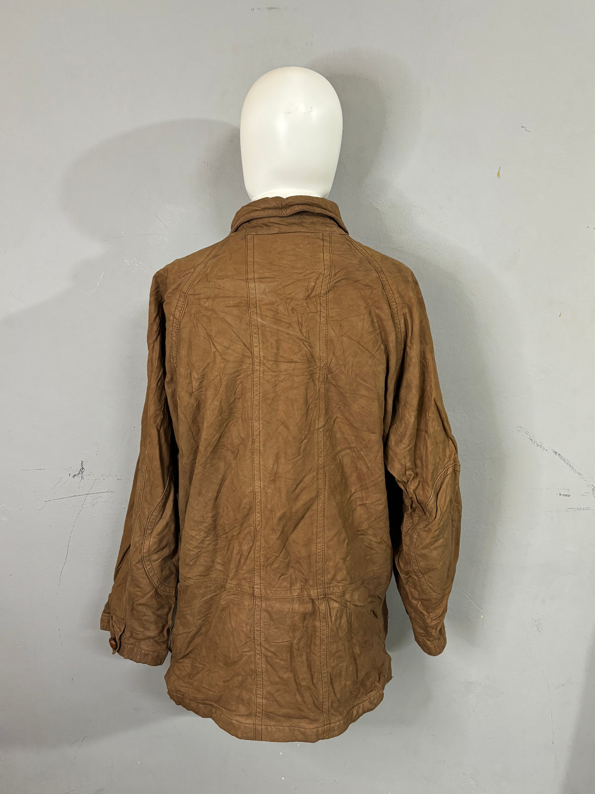 Leather Jackets Vintage Streetwear Oversized Long leather coat