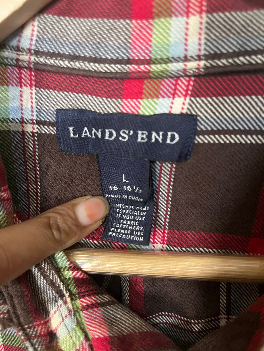 Flannel Shirt Vintage Streetwear Lands end