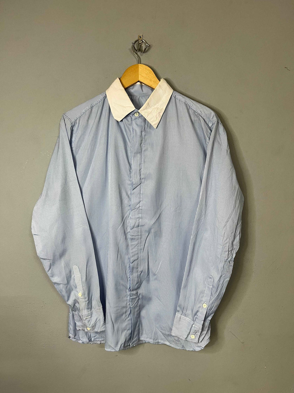 Full Sleeve Shirts Vintage Oversized Blue & White stripe