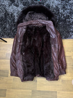 Leather Jackets Vintage Streetwear Oversized Brown bomber