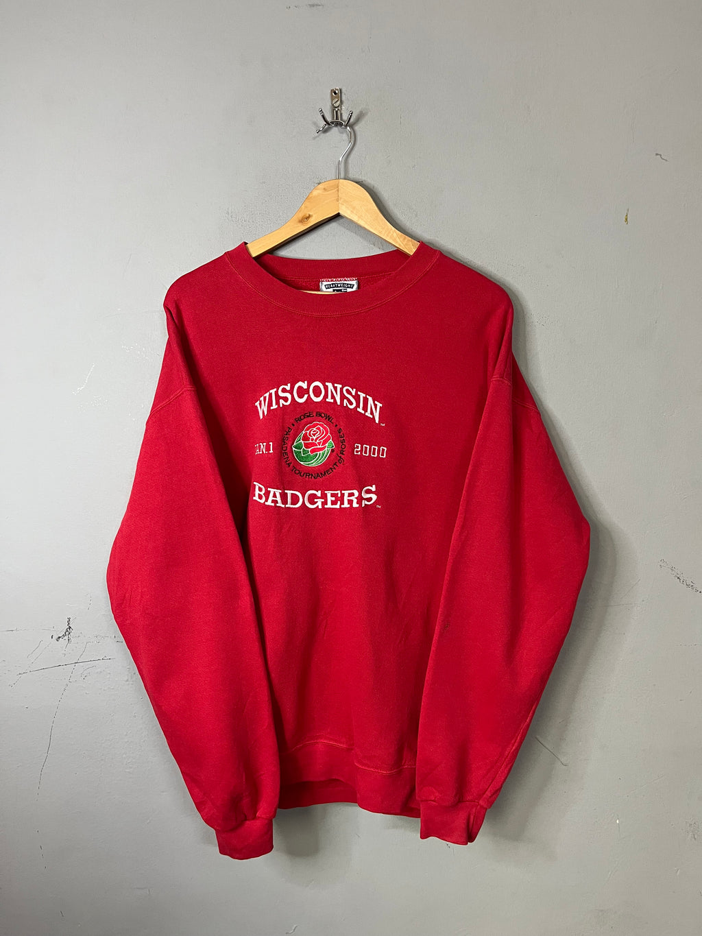 Sweatshirt Vintage Streetwear Oversized Wisconsin Badgers