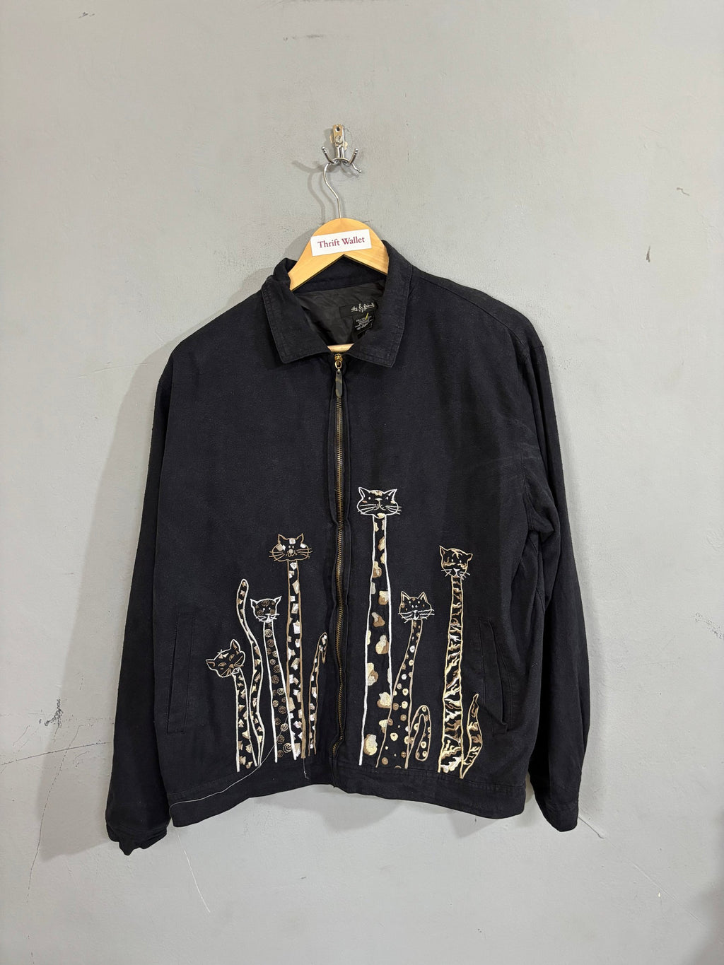 Jacket Vintage Y2K Oversized - Cats  with  long necks