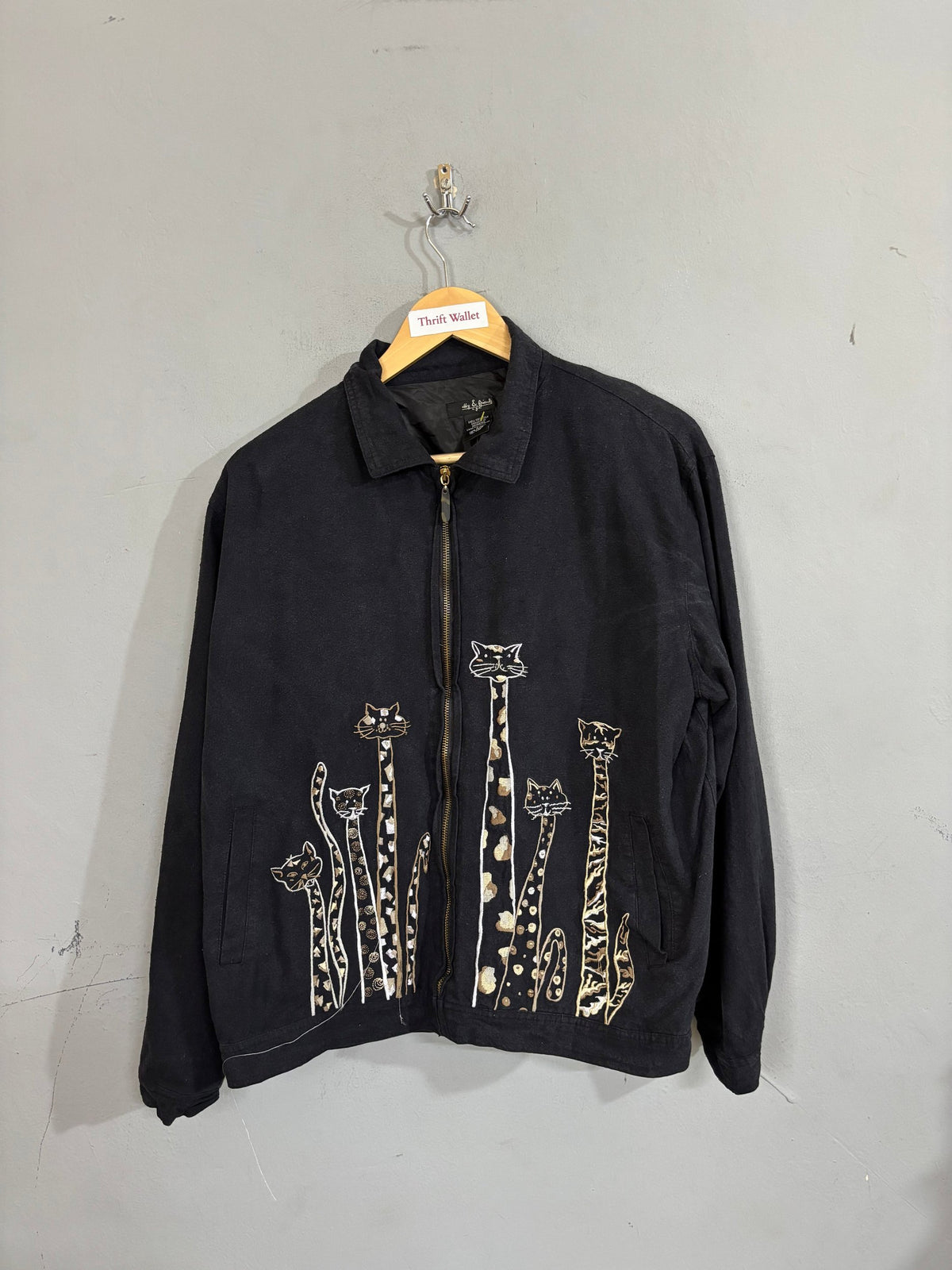 Jacket Vintage Y2K Oversized - Cats  with  long necks