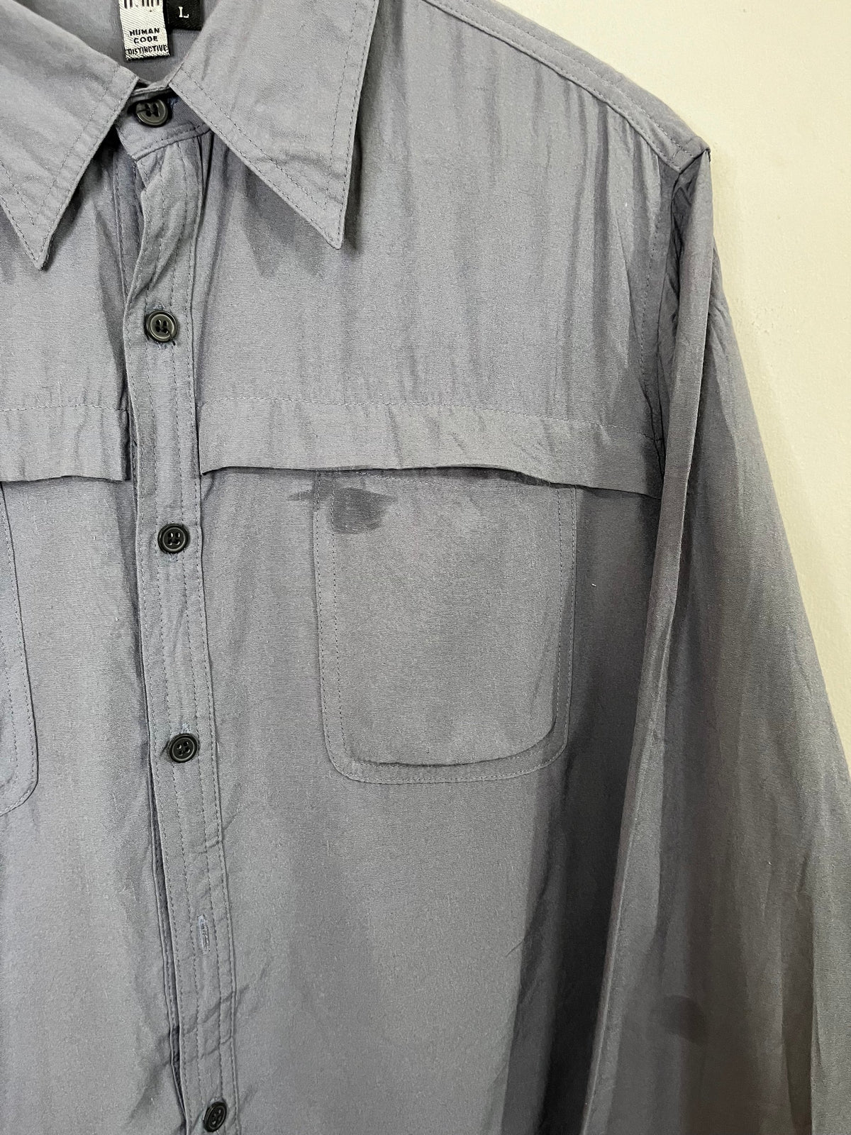 Full Sleeve Shirts Vintage Oversized Human Code