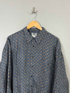 Full Sleeve Shirts Oversized Streetwear Silk uomo
