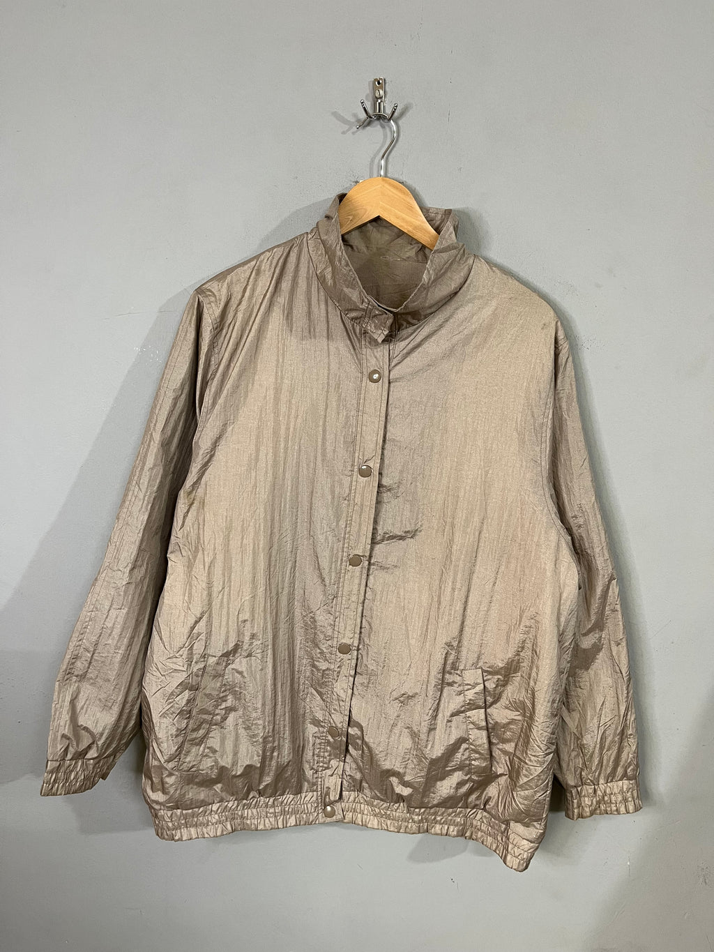 Retro Streetwear Windbreaker Light Kahki