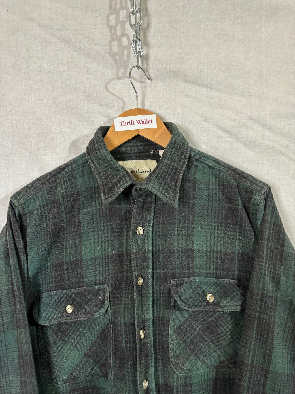 Flannel Shirt Vintage Streetwear Great Land