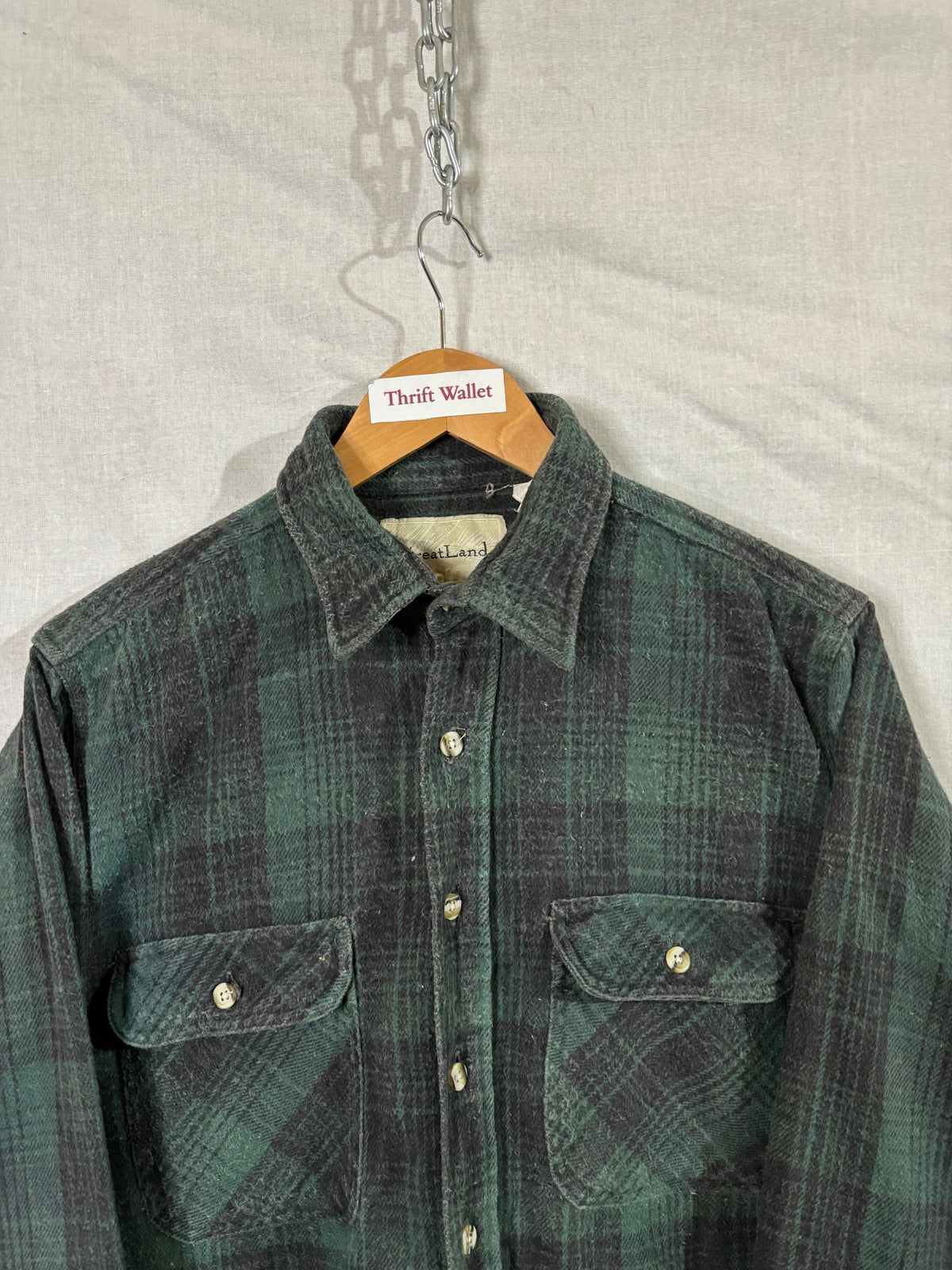 Flannel Shirt Vintage Streetwear Great Land