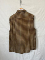 Flannel Shirt Vintage Streetwear Black Brown