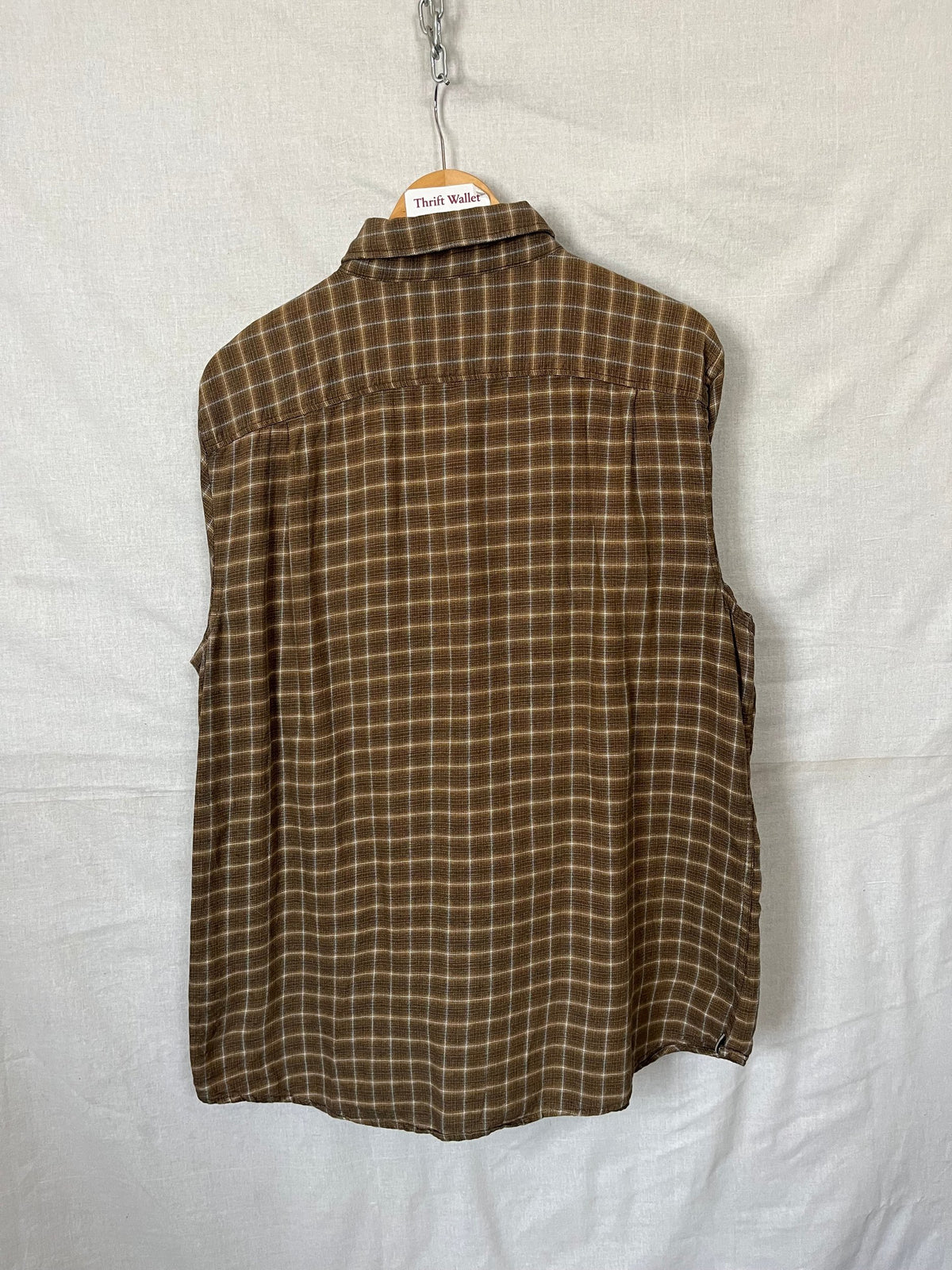 Flannel Shirt Vintage Streetwear Black Brown