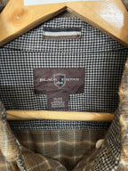 Flannel Shirt Vintage Streetwear Black Brown