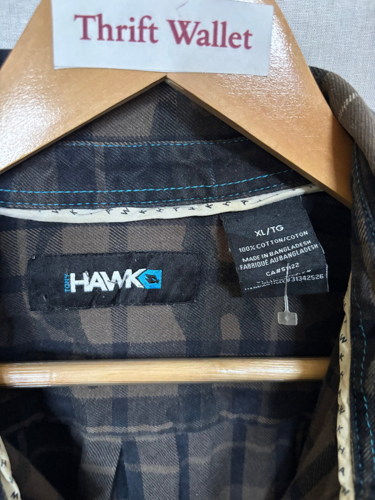 Flannel Shirt Vintage Streetwear Hawks