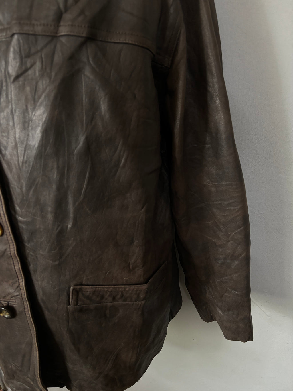 Leather Jackets Oversized Dark brown