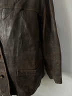 Leather Jackets Oversized Dark brown