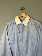 Full Sleeve Shirts Vintage Oversized Blue & White stripe