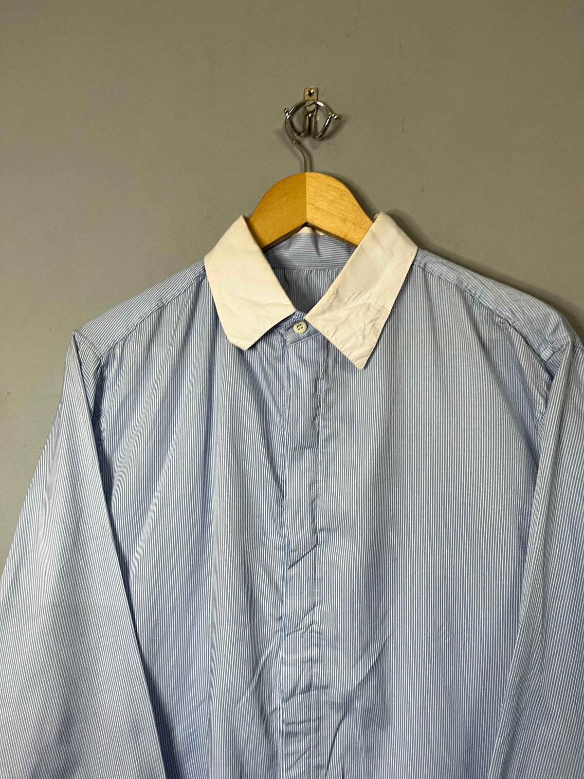 Full Sleeve Shirts Vintage Oversized Blue & White stripe