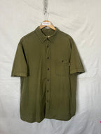 Half Sleeve Shirts Vintage Streetwear Wool Rich