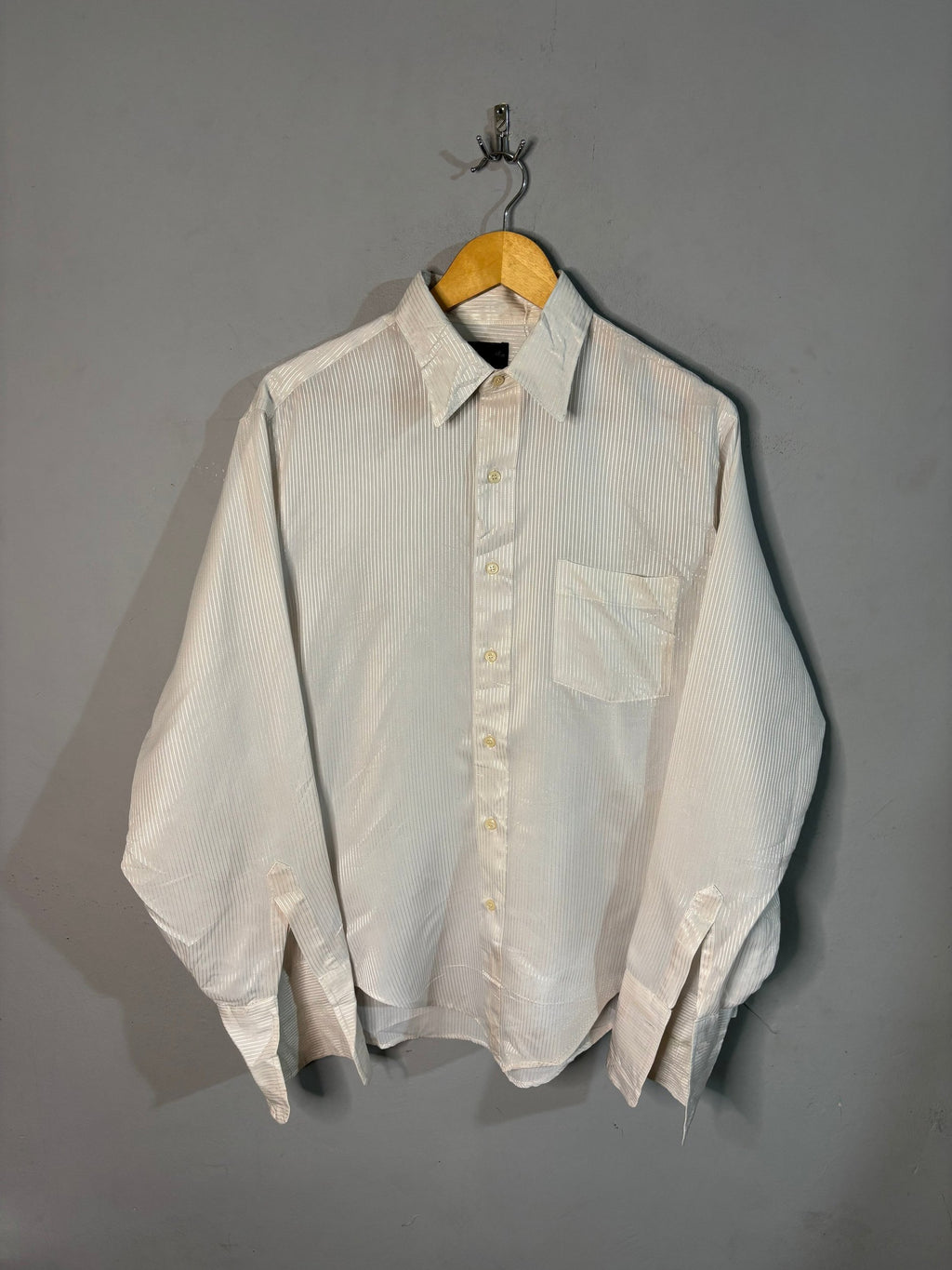 Full Sleeve Shirts Vintage Streetwear Arrow collar men