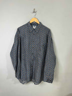 Full Sleeve Shirts Oversized Streetwear Silk uomo