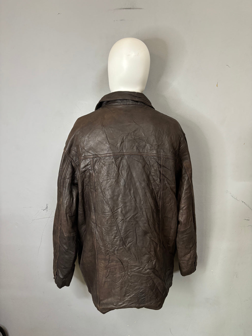 Leather Jackets Oversized Dark brown